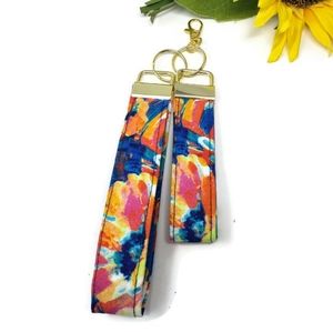 New! Set of 2 Handcrafted Key Fob Holders with Lobster Claw Closure